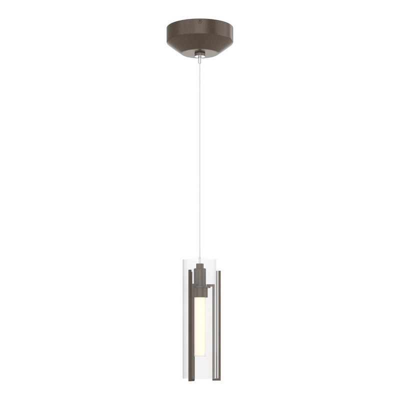 Exos Glass Low Voltage Mini Pendant Bronze Clear Glass (ZM)