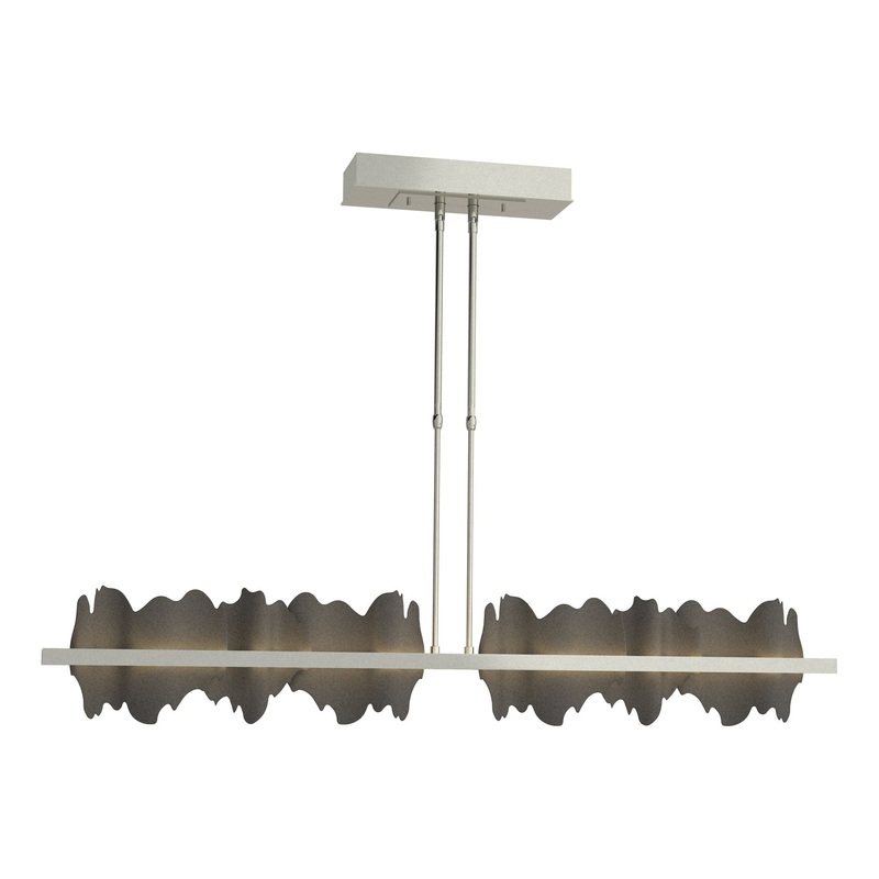 Hildene Large LED Pendant Sterling Natural Iron