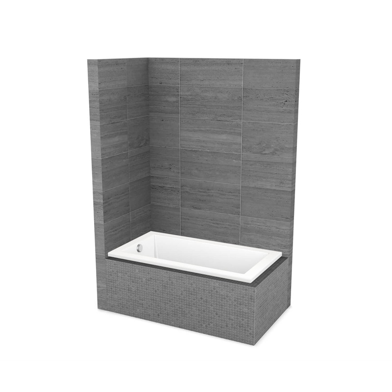 MAAX 410028-000-001-164 ModulR 6032 IF (Without Armrests) Acrylic Corner Left Right-Hand Drain Bathtub in White