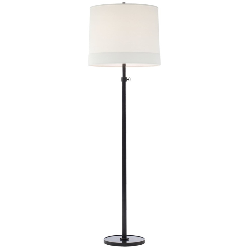 One Light Floor Lamp from the Simple Scallop Collection in Bronze Finish by Visual Comfort Signature