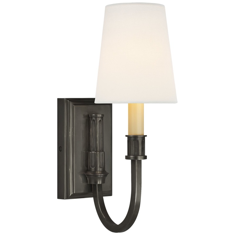 One Light Wall Sconce from the Modern Library Collection in Bronze Finish by Visual Comfort Signature