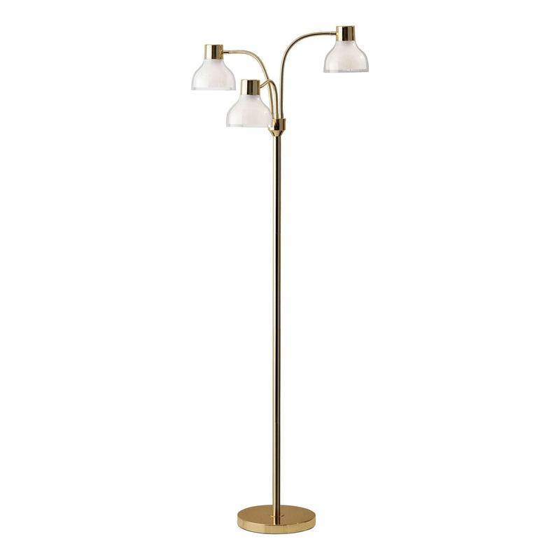 Presley 3-Arm Floor Lamp Shiny Gold