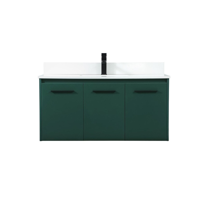 Single Bathroom Vanity from the Penn Collection in Green Finish by Elegant Lighting