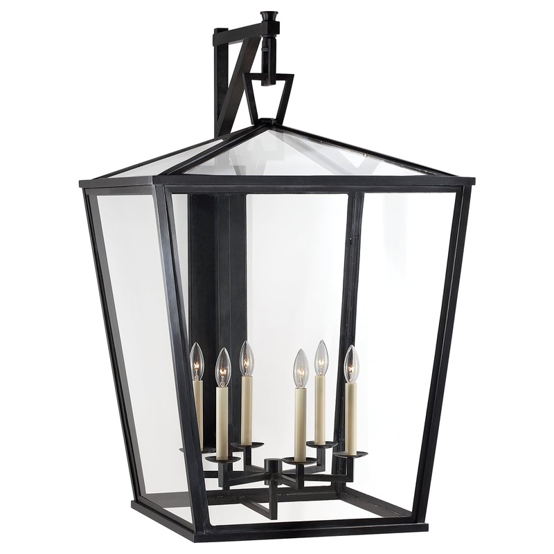 Six Light Bracket Lantern from the Darlana Outdoor Collection in Bronze Finish by Visual Comfort Signature