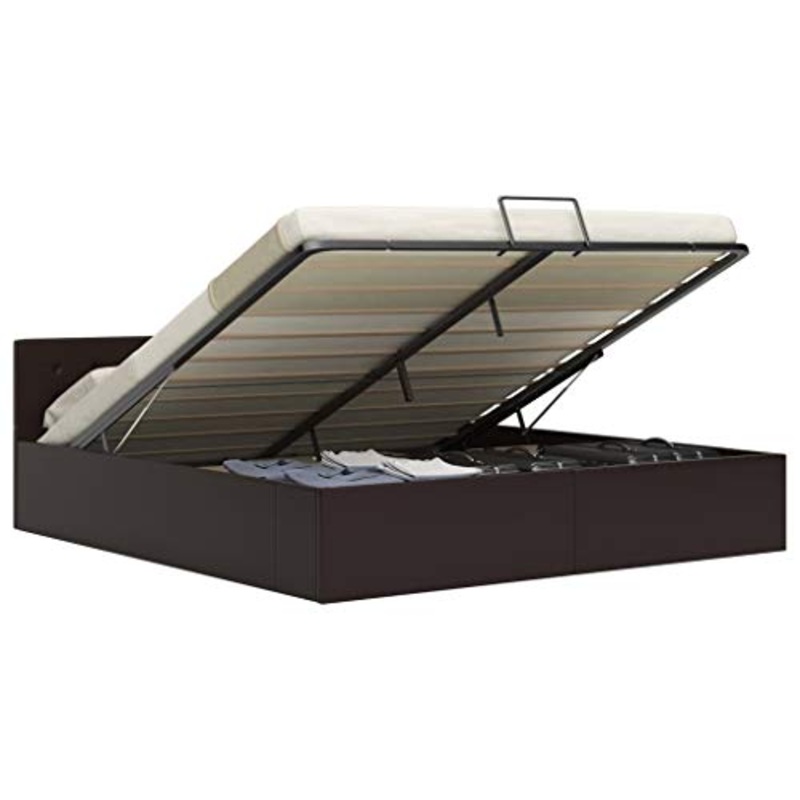 SKM Giroletto Contenitore Idraulico Grigio Similpelle 180x200cm