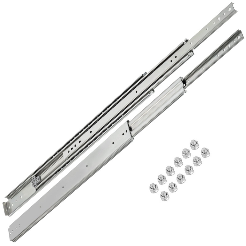 VEVOR Drawer Slide Soft Close Drawer 1Pair 40″ Ball Bearing Full Extension 500lb