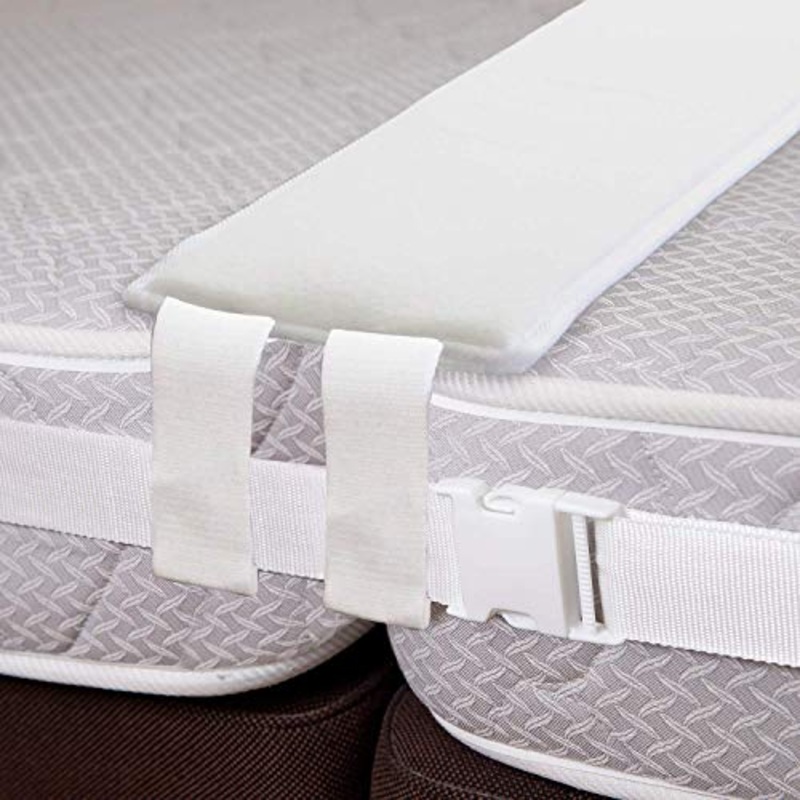 VIVILINEN Kit Bridge Bed Letto Matrimoniale Bridge Bridge Connettore Cinghia per Camera da Letto 2M Doppia Fascia di Fissaggio Spugna Larghezza 30cm, Versione Aggiornata