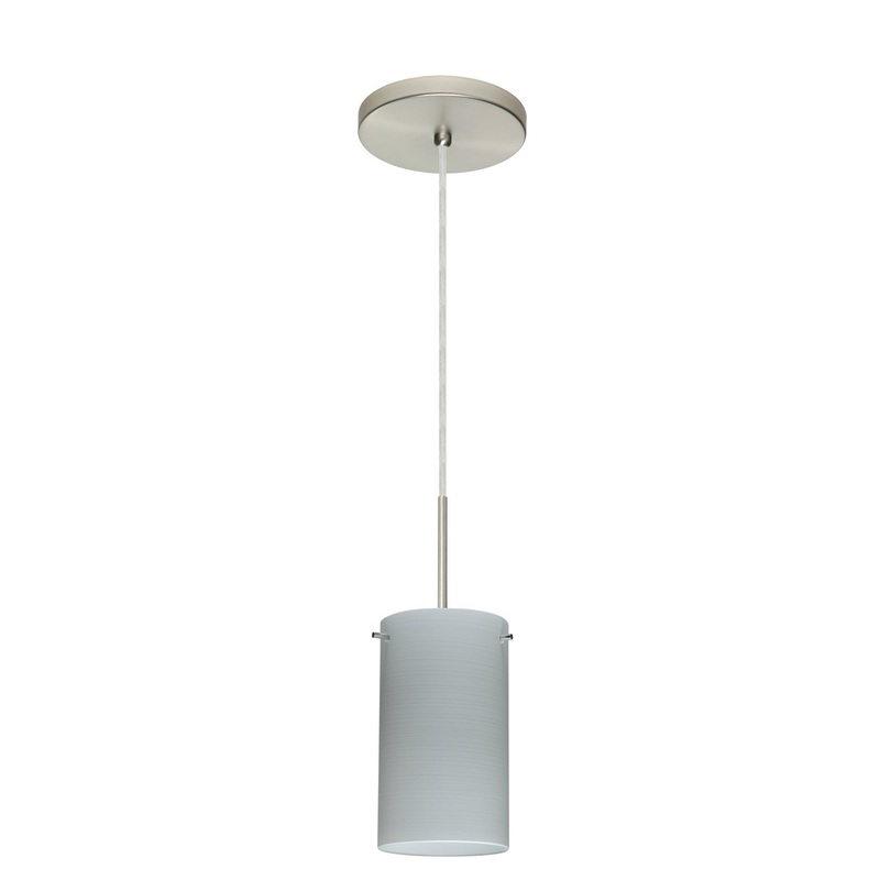 Besa 1BT-4404KR-MED-SN Stilo One Light Pendant Satin Nickel