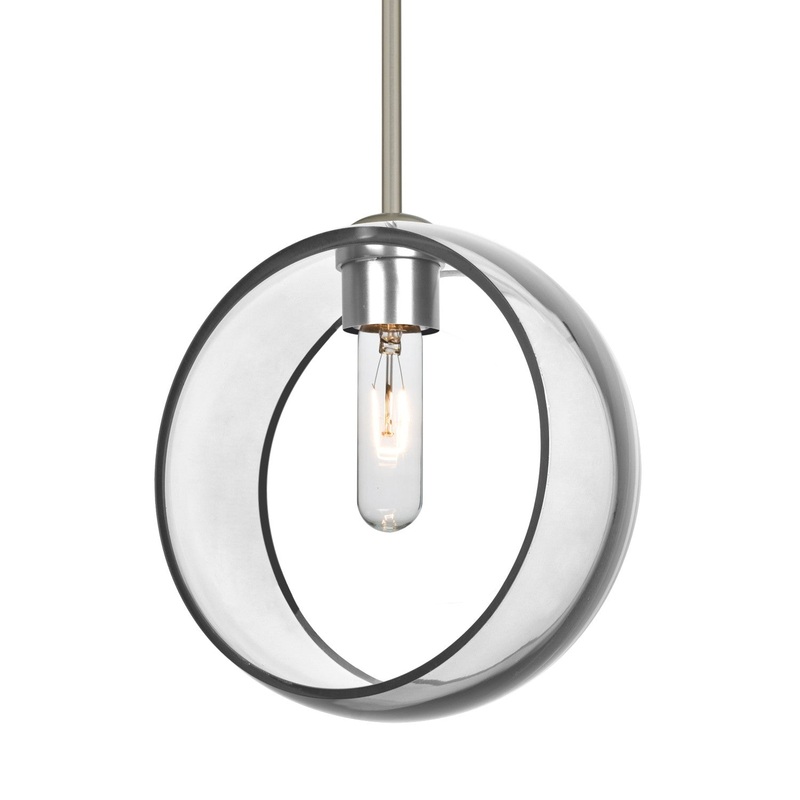 Besa 1TT-MANACL-SN-NI Besa Mana Stem Pendant One Light Pendant Satin Nickel