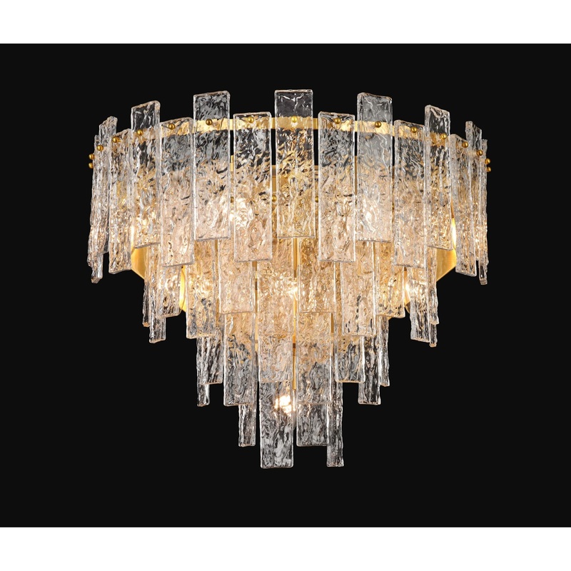 Cairo 8-Light Wall sconce Antique Brass