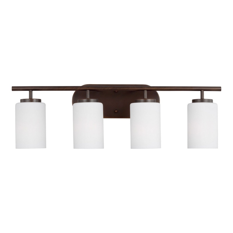 Four Light Wall / Bath from the Oslo Collection in Bronze Finish by Generation Lighting