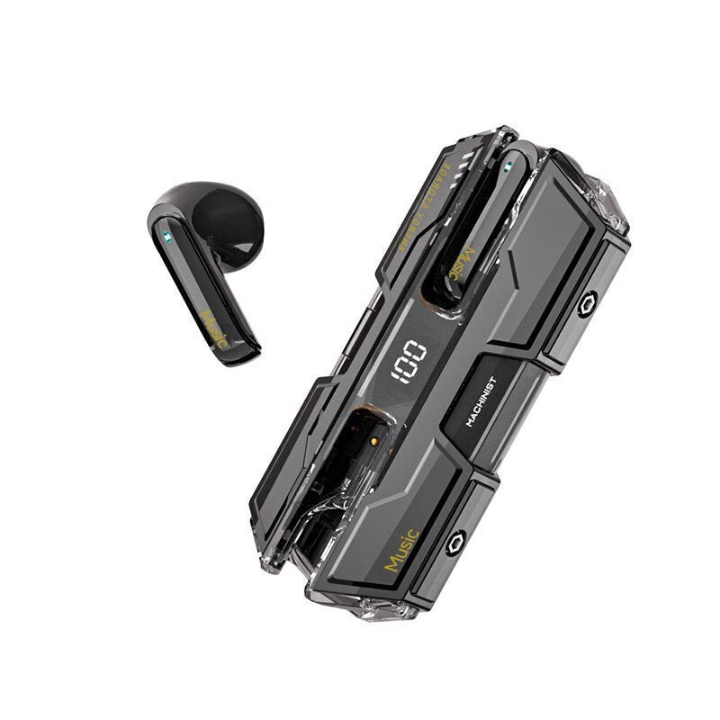Futuristic TWS Gaming Earbuds – Bluetooth 5.3, Low Latency, HIFI Surround Sound, LED Display(black)