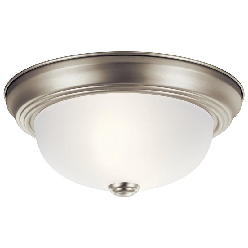 Kichler 8111NI Two Light Flush Mount, Brushed Nickel