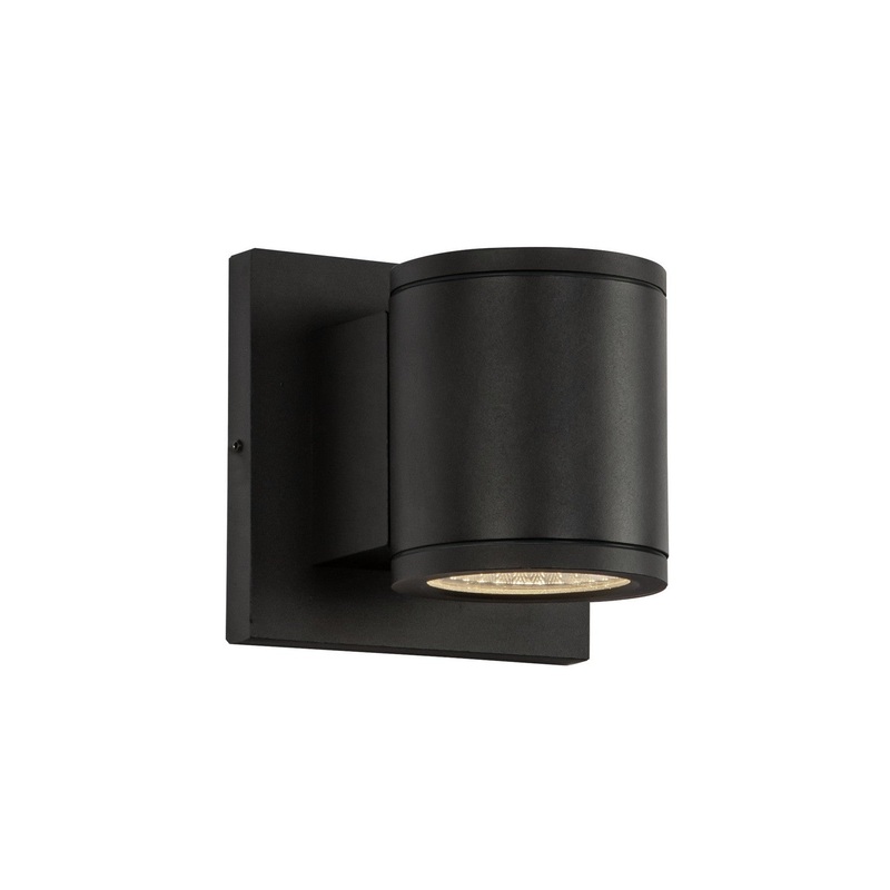 LED Exterior Wall Mount from the Griffith Collection in Textured Black Finish by Kuzco Lighting