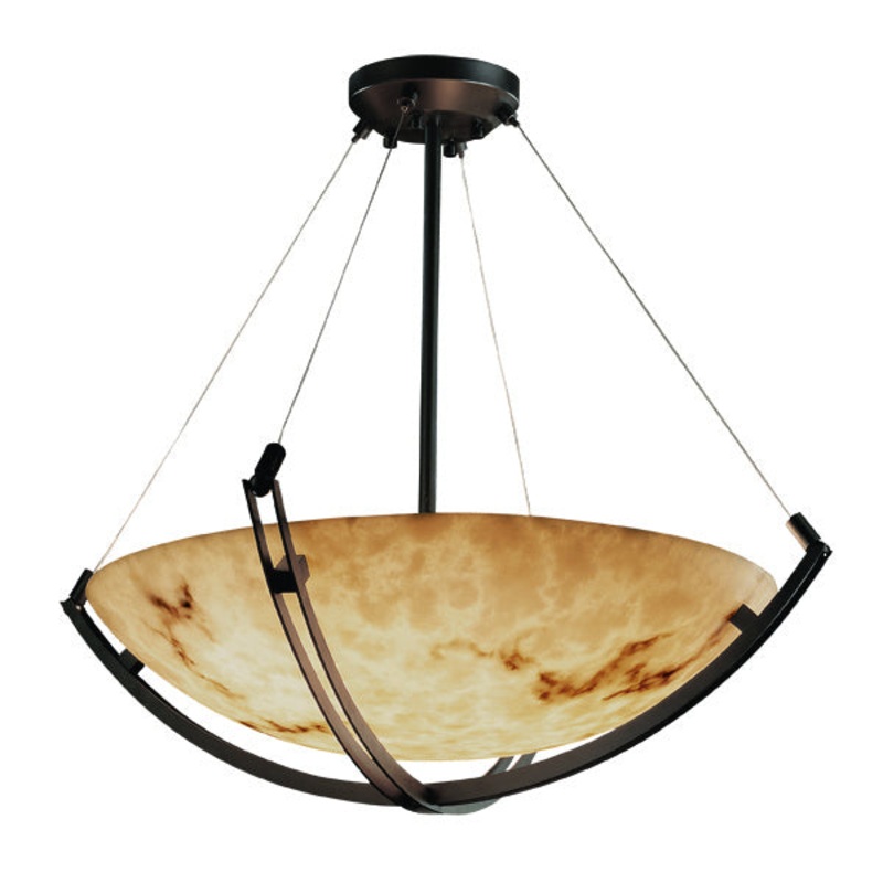 LED Pendant from the LumenAria Collection in Dark Bronze Finish by Justice Designs