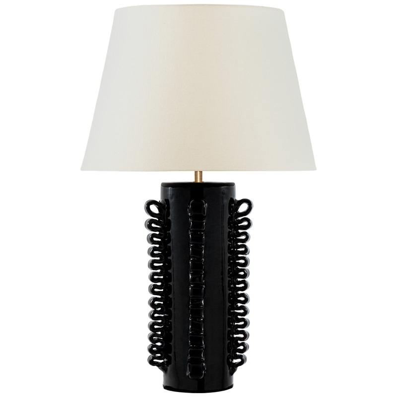 LED Table Lamp from the Amandine Collection in Raven Black Finish by Visual Comfort Signature