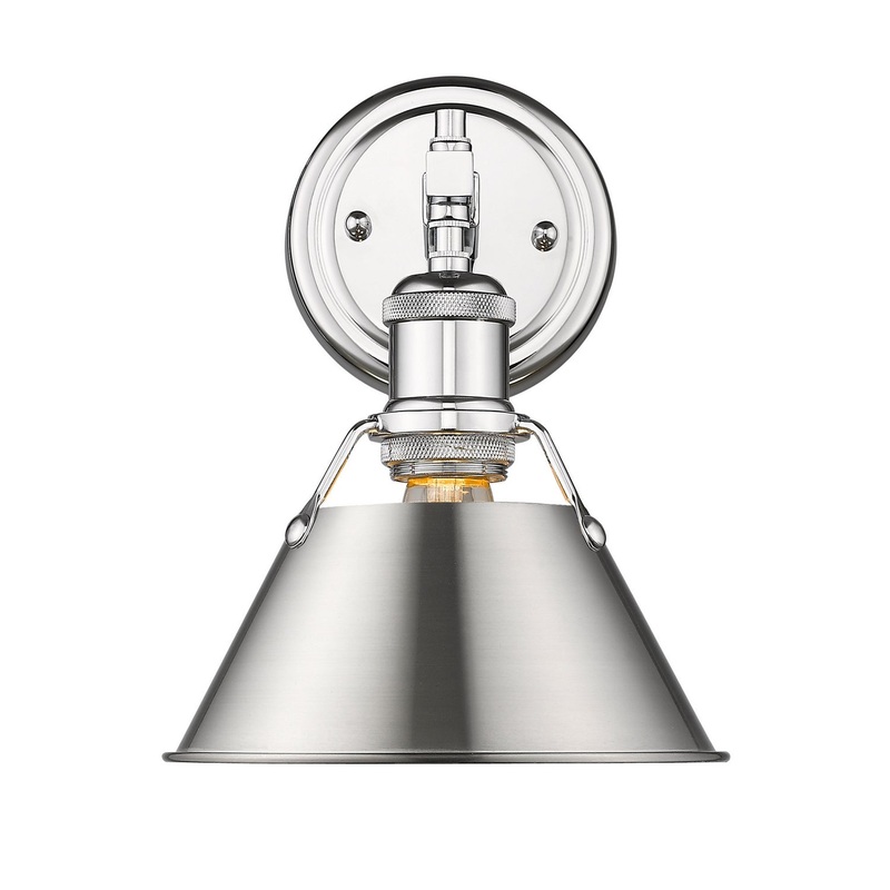 One Light Bath Vanity from the Orwell Collection in Chrome Finish by Golden