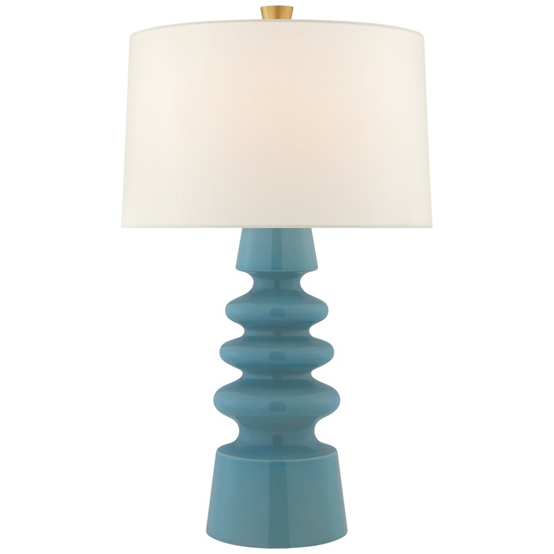 One Light Table Lamp from the Andreas Collection in Blue Jade Finish by Visual Comfort Signature