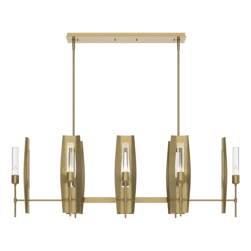 Passage 8-Light Pendant Modern Brass Clear Glass (ZM)