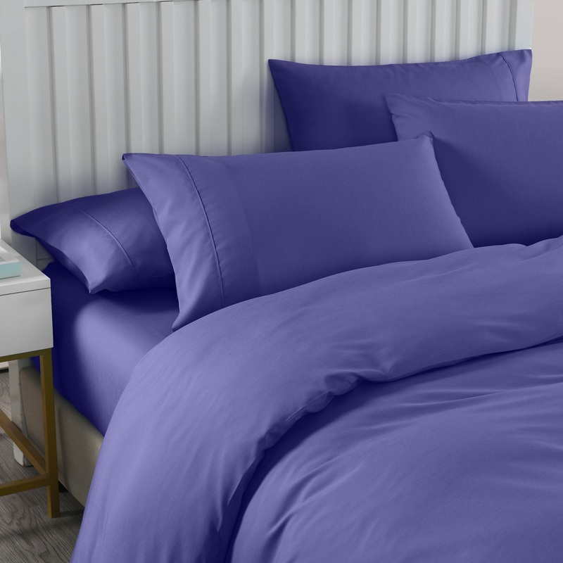 Royal Comfort 2000TC 6 Piece Bamboo Sheet & Quilt Cover Set Cooling Breathable – King – Royal Blue