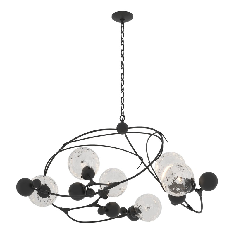 Sprig Circular Pendant Black Water Glass (LL)