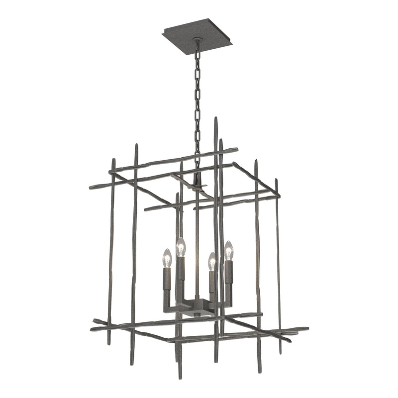 Tura 4-Light Medium Chandelier Natural Iron