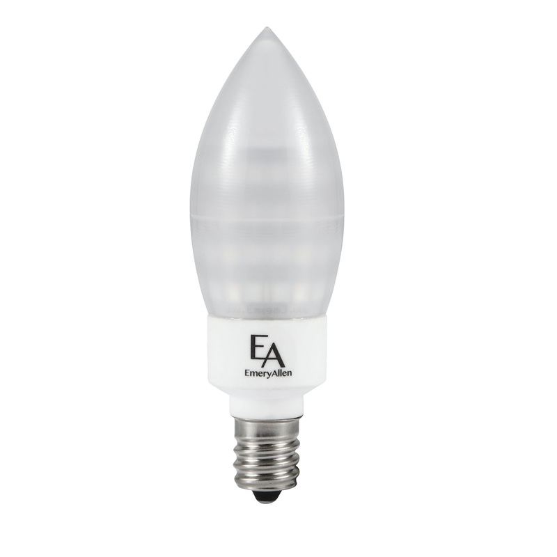 3 Watt E-12 LED, 65  Lumens, E12 Candelabra base, 120 Volt Light Bulb by Emery Allen