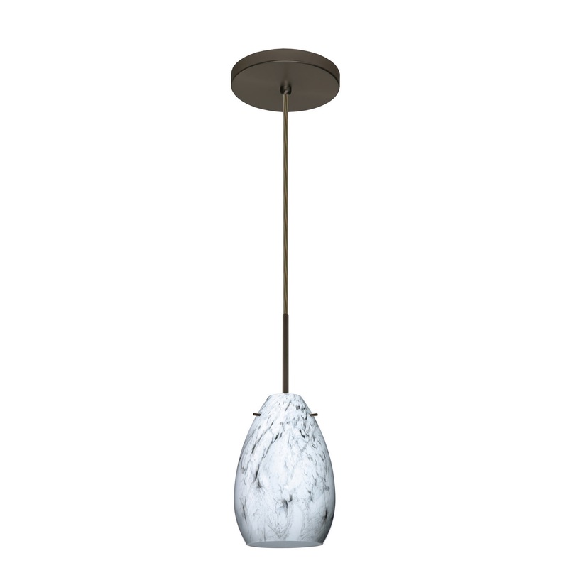 Besa 1BT-1713MG-HAL-BR Pera One Light Pendant Bronze (Discontinued)