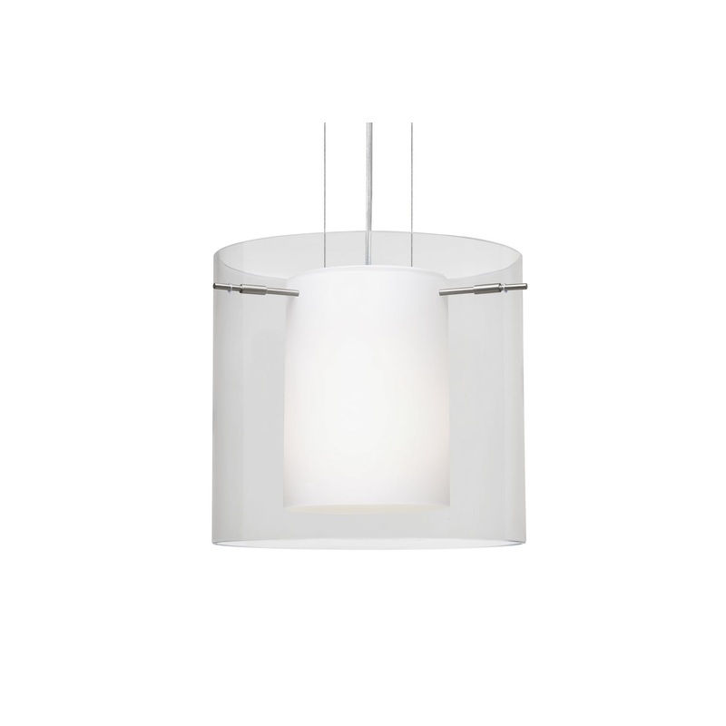 Besa 1KG-C18407-SN Pahu One Light Pendant Satin Nickel