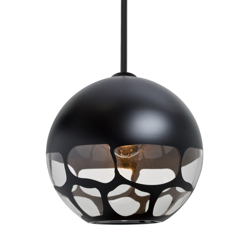 Besa 1TT-ROCKYBK-BK Besa Rocky Stem Pendant One Light Pendant Black