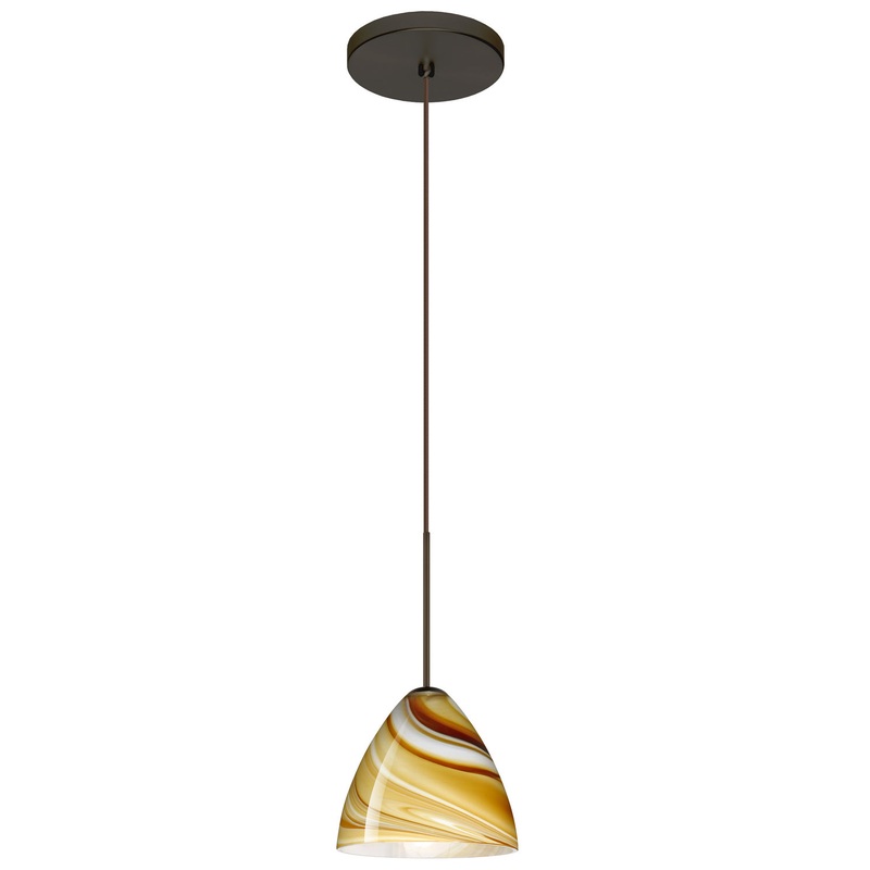 Besa 1XT-1779HN-LED-BR Mia One Light Pendant Bronze