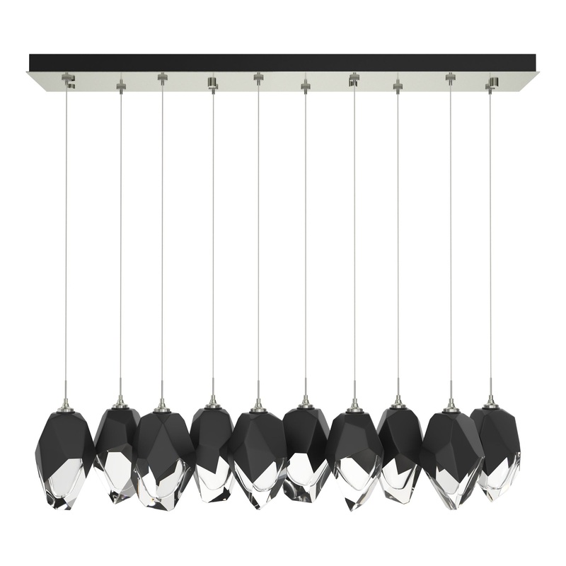 Chrysalis 10-Light Large Crystal Pendant Sterling Black Crystal (BP)