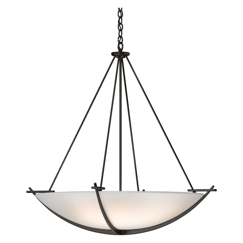 Compass Large Scale Pendant Oil Rubbed Bronze Opal Glass (GG)