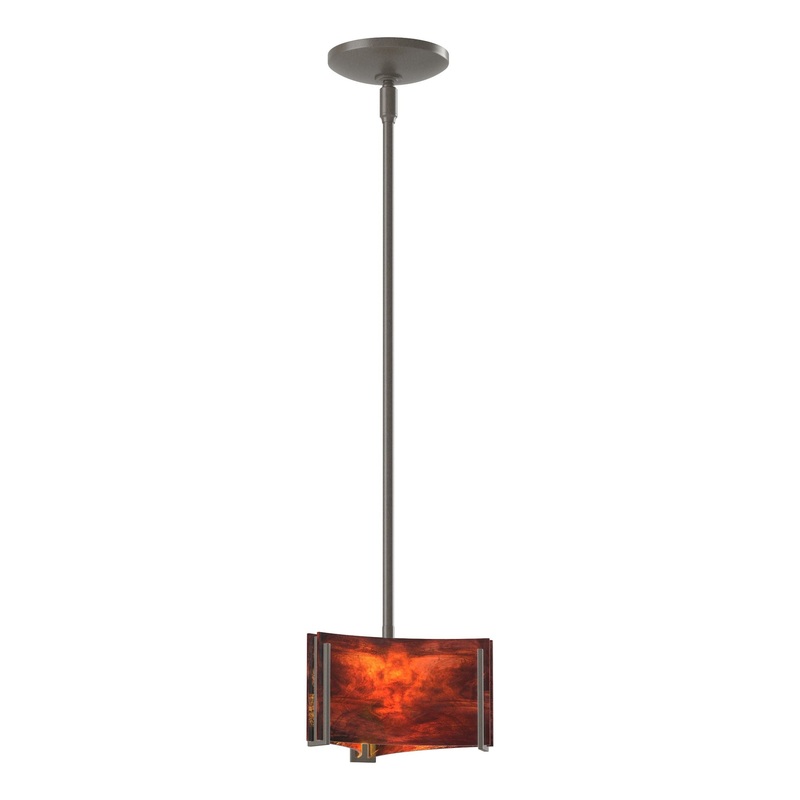 Exos Delta Mini Pendant Dark Smoke Topaz Glass (ZB)