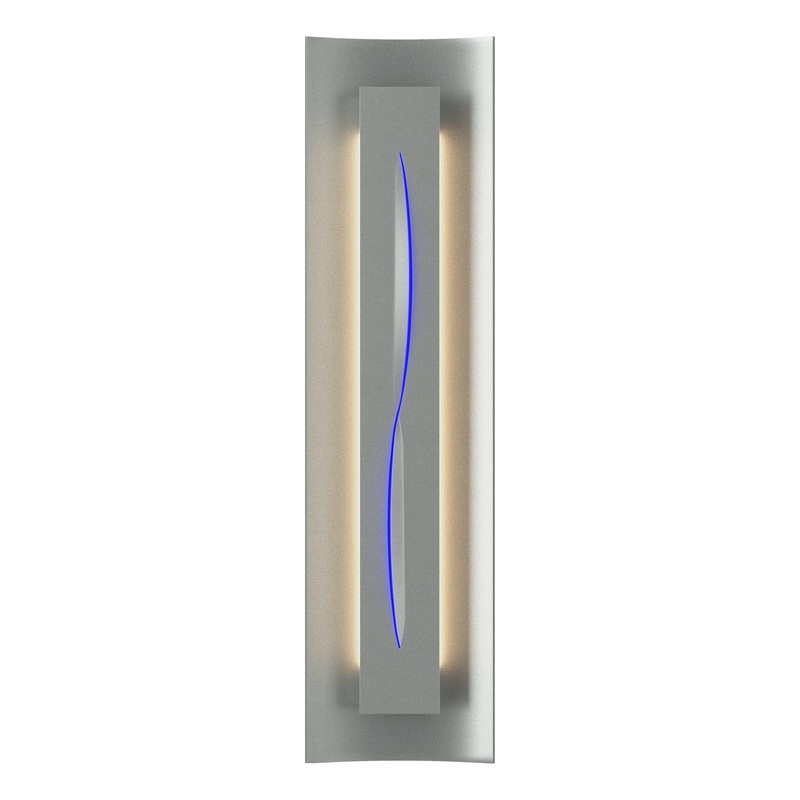 Gallery Sconce Vintage Platinum Blue Glass (EE)