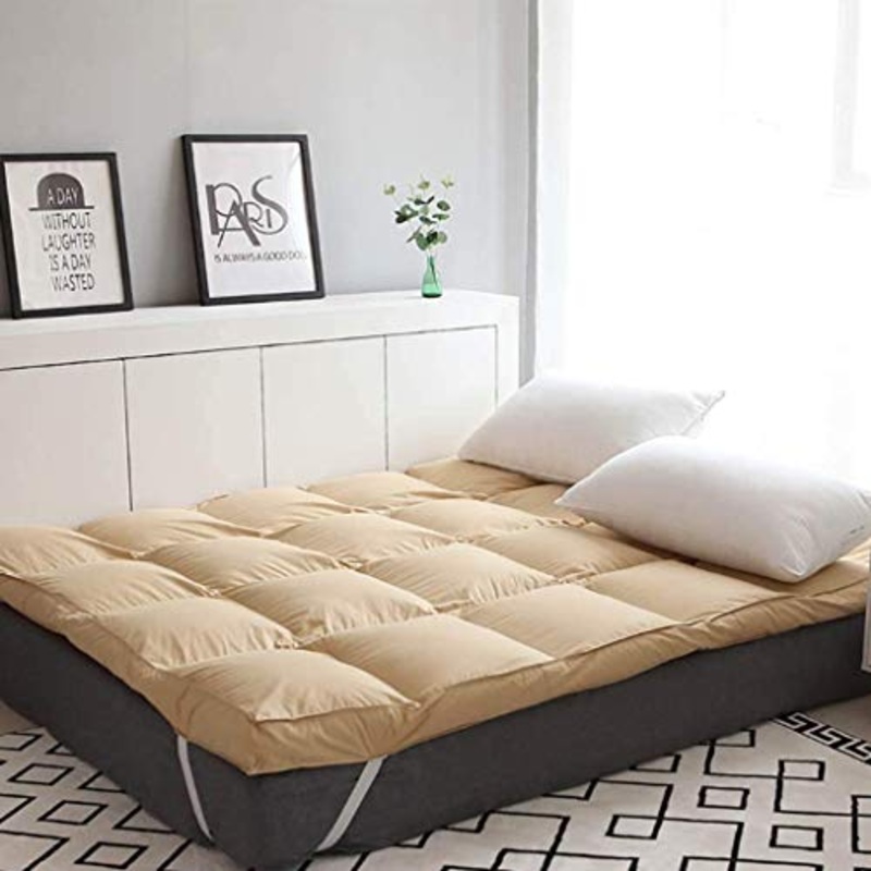Huan Ispessite Materasso, Morbida e Spessa futon Giapponese Mats, Tatami Pavimento Materasso, Bowler di Tipo Roller Letto, Hotel Dormitorio (Colore : Cream Color, Size : 150CNX200CM)