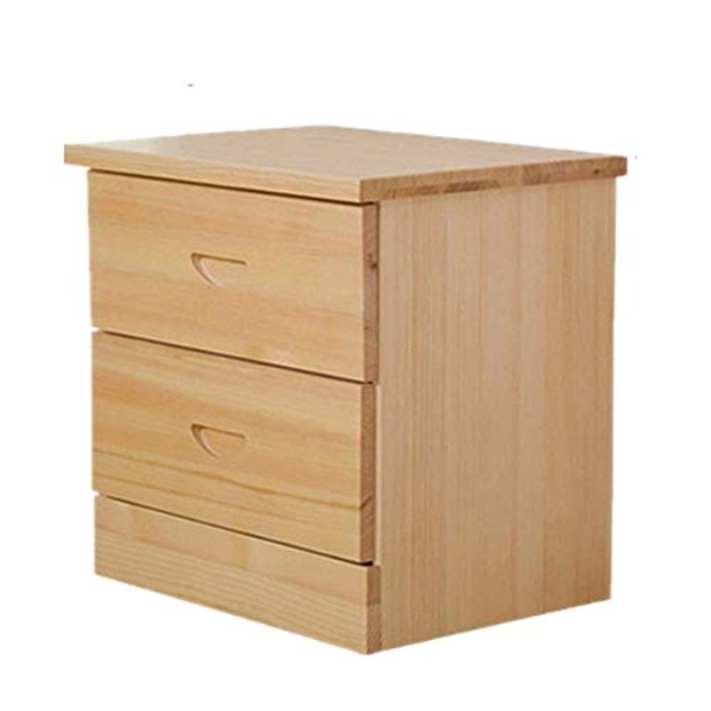 HYY-YY comodino in legno massello comodino con 2 cassetti – moderno comodino armadio per camera da letto accessori ufficio universit dormitorio comodini (colore : Beige, dimensioni: 35 x 45 x 44 cm)