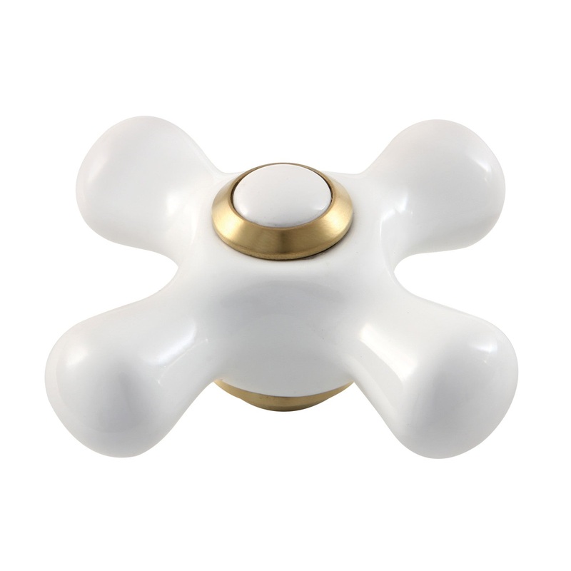 KSDH23675PX Brass Cross Diverter Handle, Brushed Brass