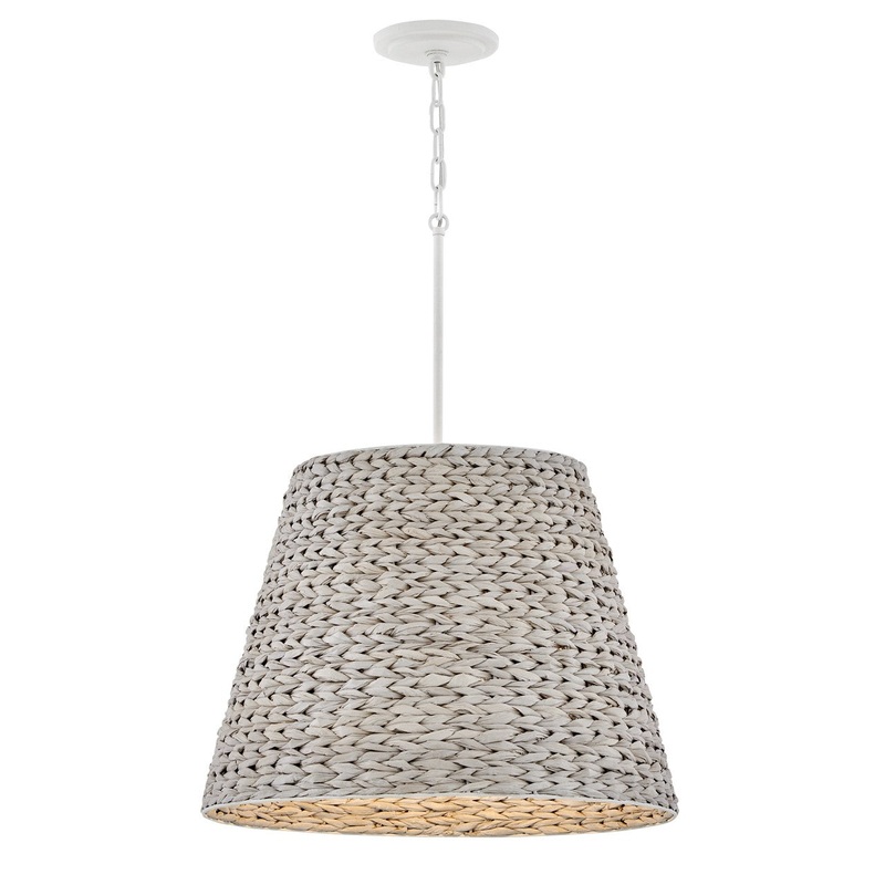 LED Chandelier from the Seabrook Collection in Textured Plaster Finish by Hinkley