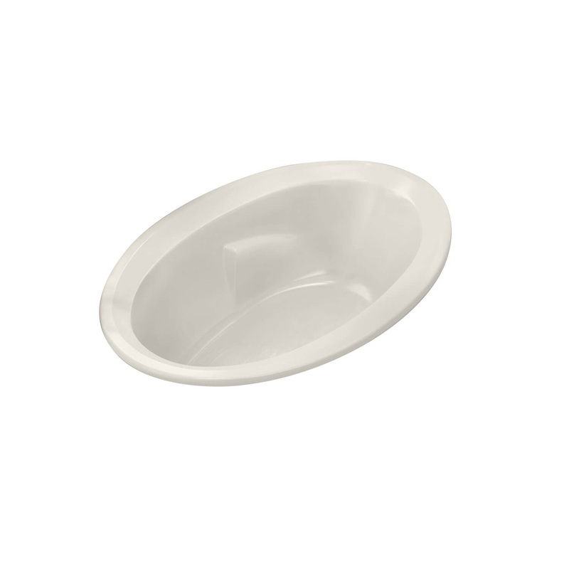 MAAX 100021-103-007-100 Twilight 60 x 42 Acrylic Drop-in End Drain Aeroeffect Bathtub in Biscuit