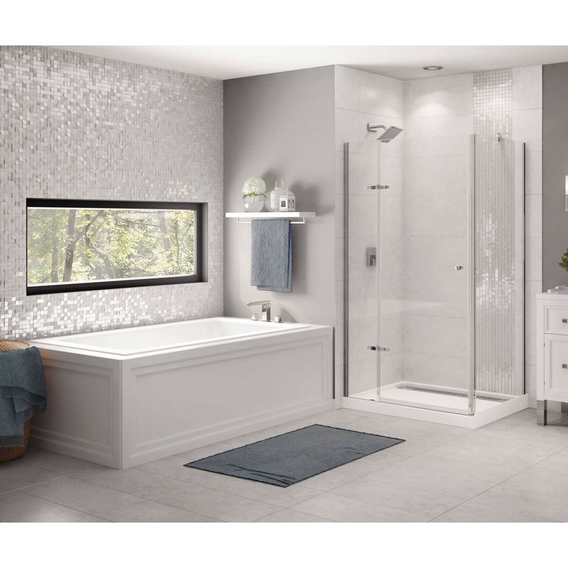 MAAX 105722-091-001-100 Skybox 6636 Acrylic Drop-in End Drain 10 Microjets Bathtub in White
