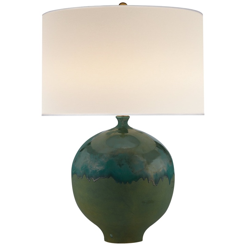 One Light Table Lamp from the Gaios Collection in Volcanic Verdi Finish by Visual Comfort Signature