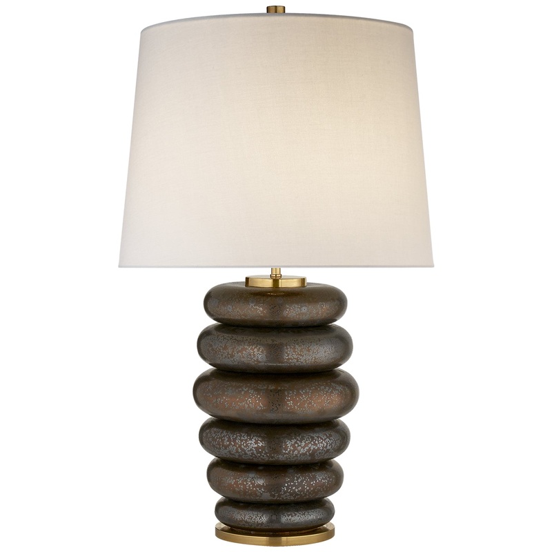 One Light Table Lamp from the Phoebe Collection in Crystal Bronze Finish by Visual Comfort Signature