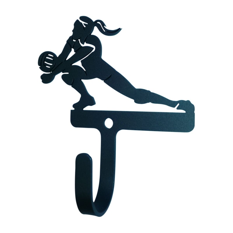 Village Wrought Iron WH-289-S Volleyball Woman’s Wall Hook Small
