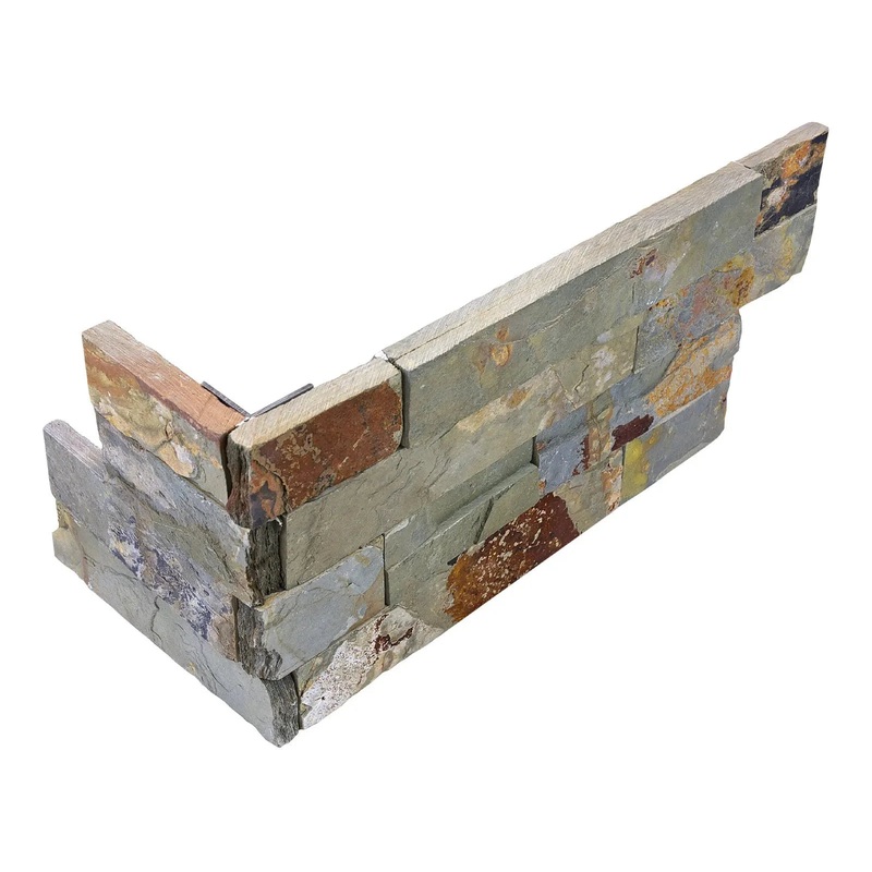 6″ x 18″ Assembled Corner Ledger Stone Sierra Split Face Slate Trim 76-368