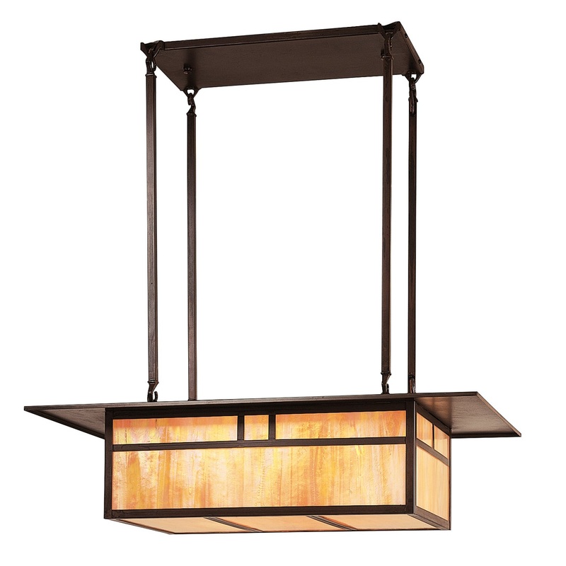 Arroyo HCM-27DTGW-BZ Huntington Four Light Pendant Bronze