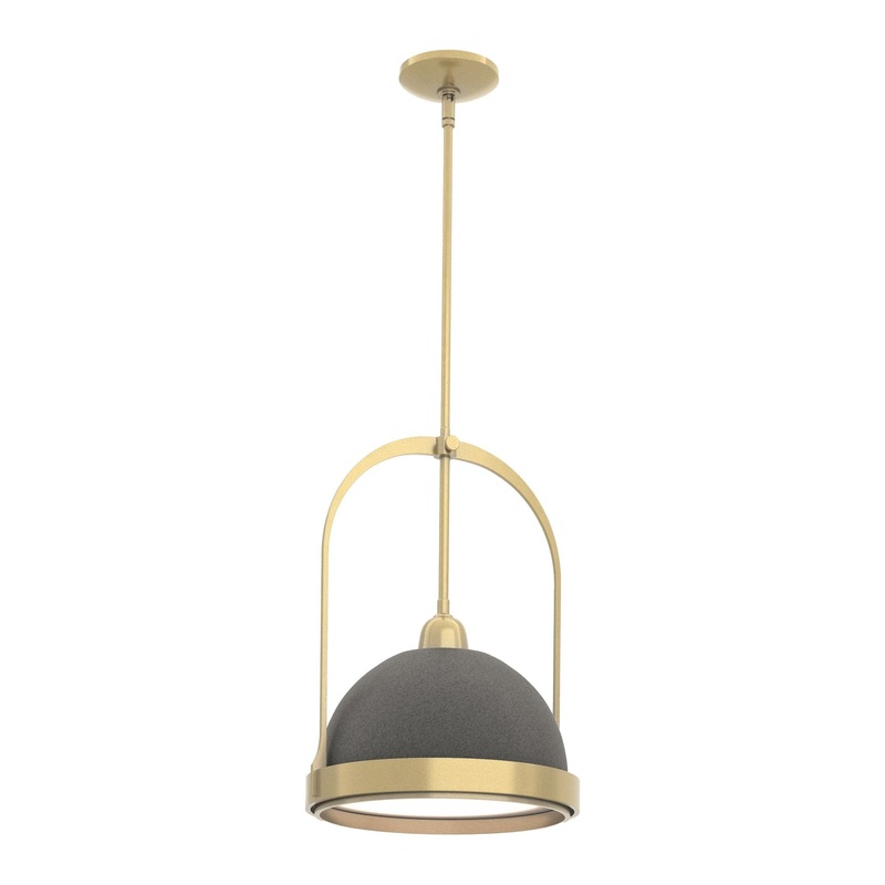 Atlas Small Pendant Modern Brass Natural Iron