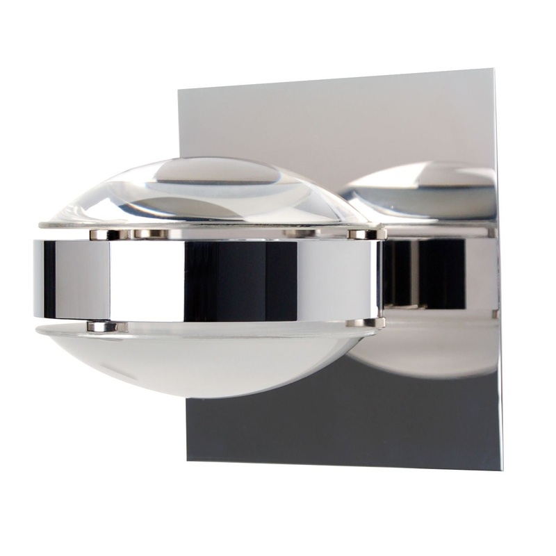 Besa OPTOS1W-CLFR-CR Optos One Light Wall Sconce Chrome