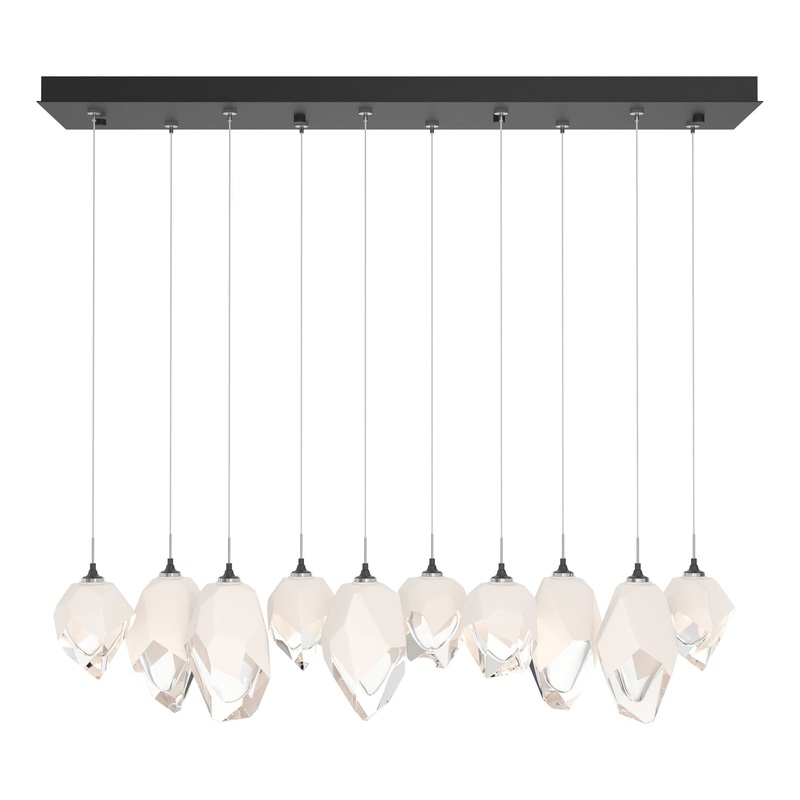 Chrysalis 10-Light Mixed Crystal Pendant Black White Crystal (WP)