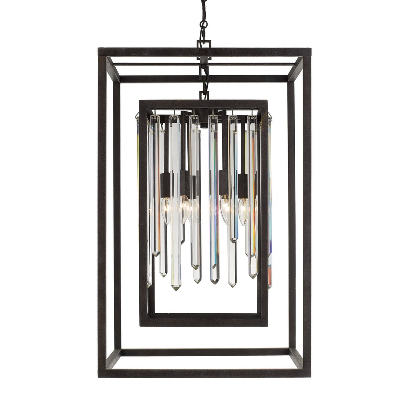 Crystorama 8409-FB Hollis Six Light Chandelier Forged Bronze